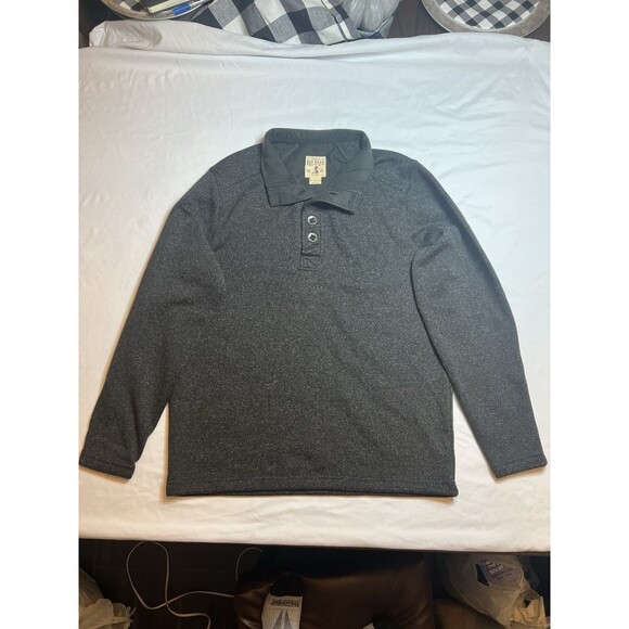 RedHead 1/4 Button Pullover Men's Size Large Heather Gray Long Sleeves - Picture 1 of 8